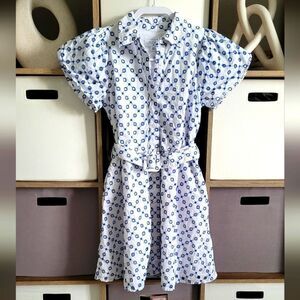 Alexis X Target White with Blue eyelet dress. XXS